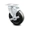 Service Caster 5 Inch Hard Rubber Wheel Swivel Top Plate Caster with Brake SCC-20S514-HRS-TLB - alternate 1